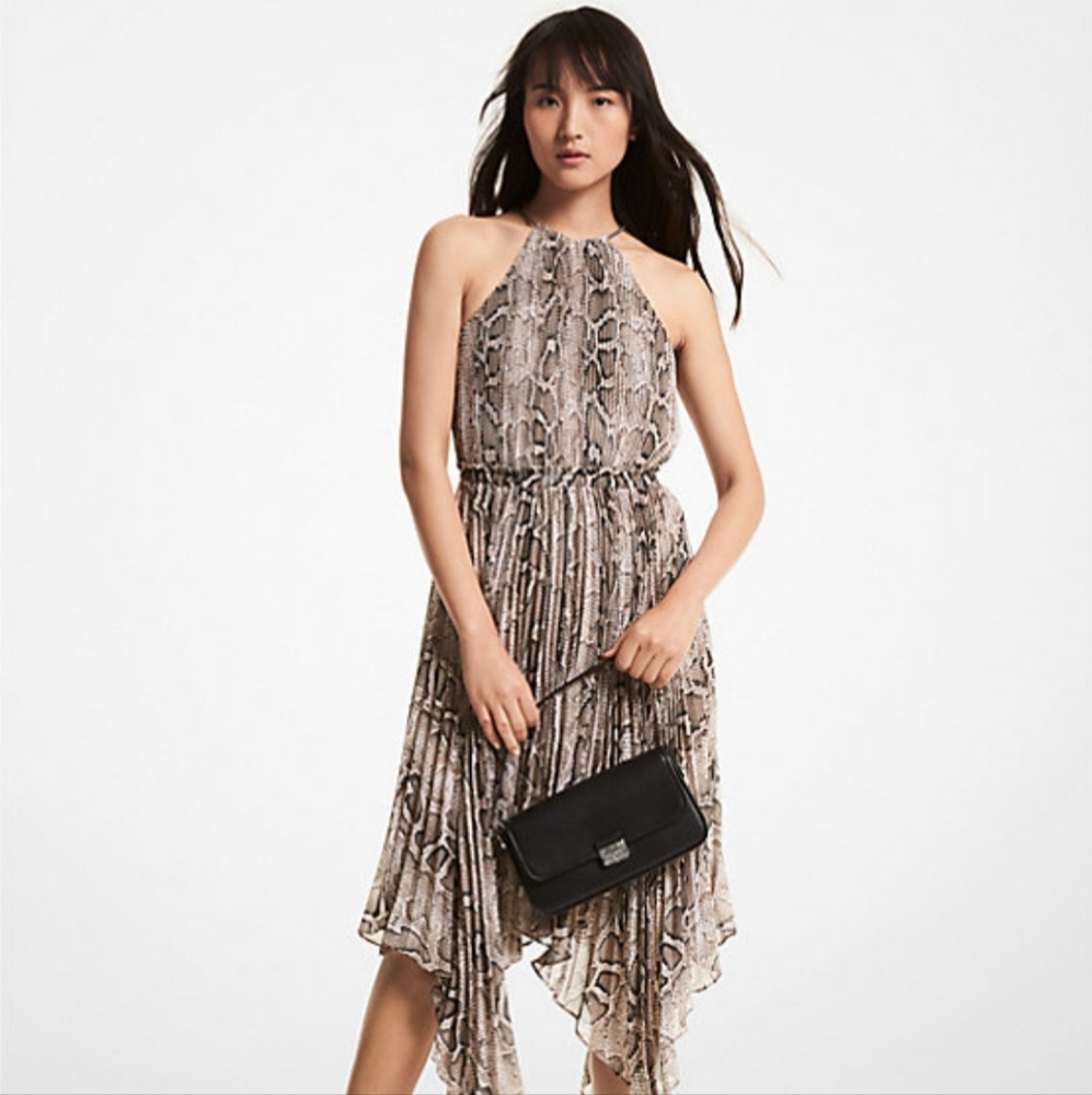 Michael Kors Beige and Black Maxi Dress